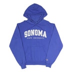 CHAMPION Mens Blue Sonoma State University Pullover Hoodie S Casual Cotton Blend