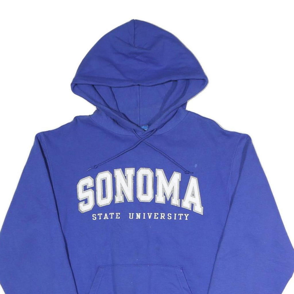 CHAMPION Mens Blue Sonoma State University Pullover Hoodie S Casual Cotton Blend