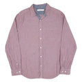 NAUTICA Mens Plain Shirt Maroon Long Sleeve M