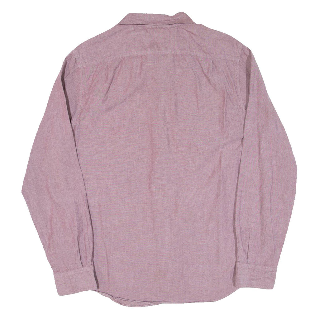NAUTICA Mens Plain Shirt Maroon Long Sleeve M