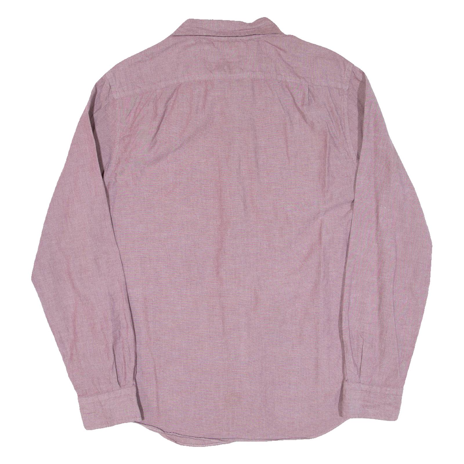 NAUTICA Mens Plain Shirt Maroon Long Sleeve M
