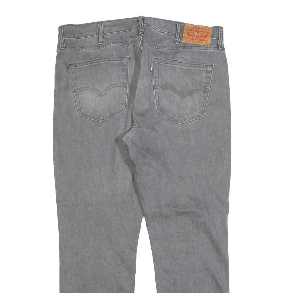 LEVI'S 511 Slim Mens Jeans Grey Slim Slim Denim Medium W38 L30 Classic Fit Zip