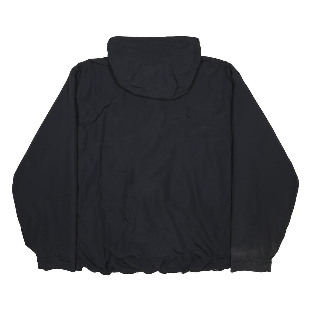 CARHARTT Mens Black Nylon Jacket 2XL Hooded Zip Plain Casual Outdoor Workwear