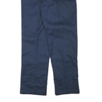 DICKIES Mens Cotton Blend Navy Regular Fit Straight Leg Lined Trousers W33 L31