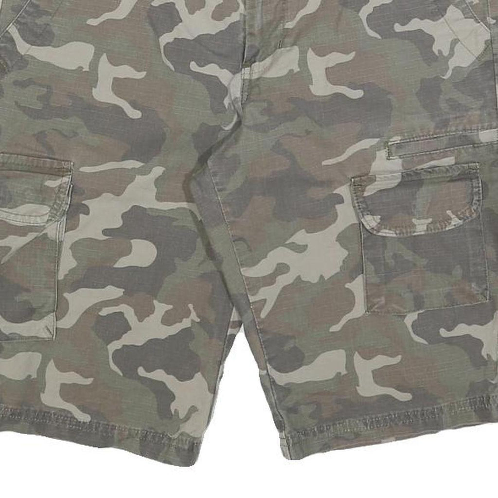 DICKIES Womens Shorts Green Camouflage Cargo M W30 Workwear Cotton Blend