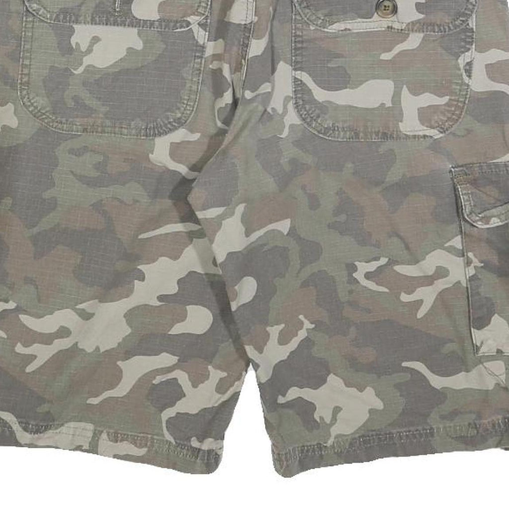 DICKIES Womens Shorts Green Camouflage Cargo M W30 Workwear Cotton Blend