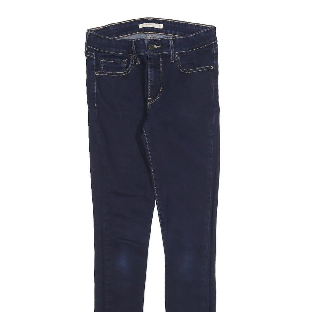 LEVI'S 711 Womens Jeans Blue Slim Skinny Denim Raw W26 L30 Classic Fit