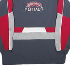 LEU Mens Blue & Red Sports Club Nylon Zip Jacket M Printed Logo Track