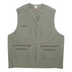 PRIMO & SECONDO Mens Green Cotton Blend Utility Jacket 2XL Zip Pockets Casual