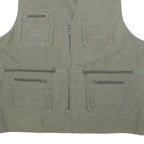 PRIMO & SECONDO Mens Green Cotton Blend Utility Jacket 2XL Zip Pockets Casual