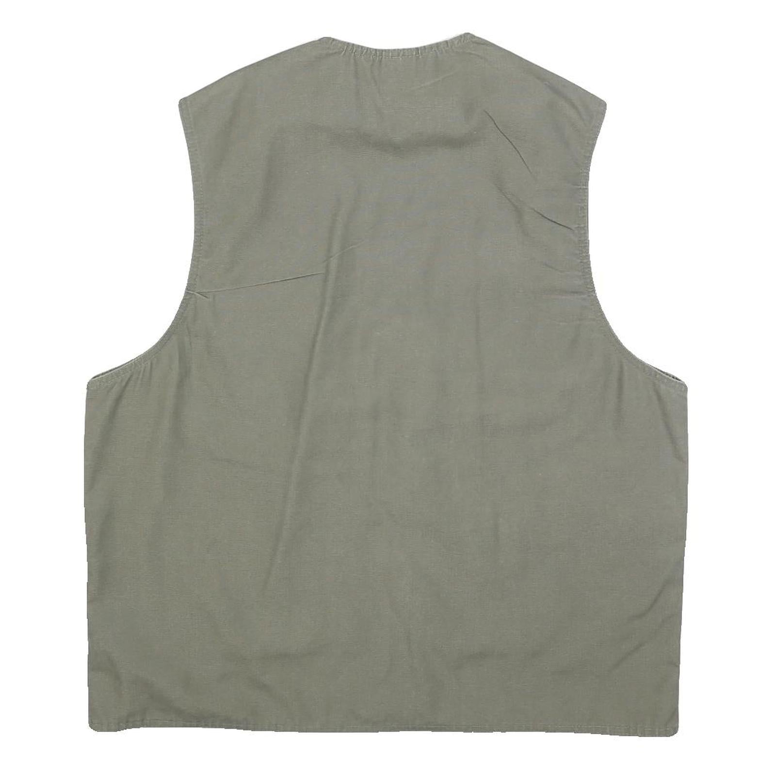 PRIMO & SECONDO Mens Green Cotton Blend Utility Jacket 2XL Zip Pockets Casual