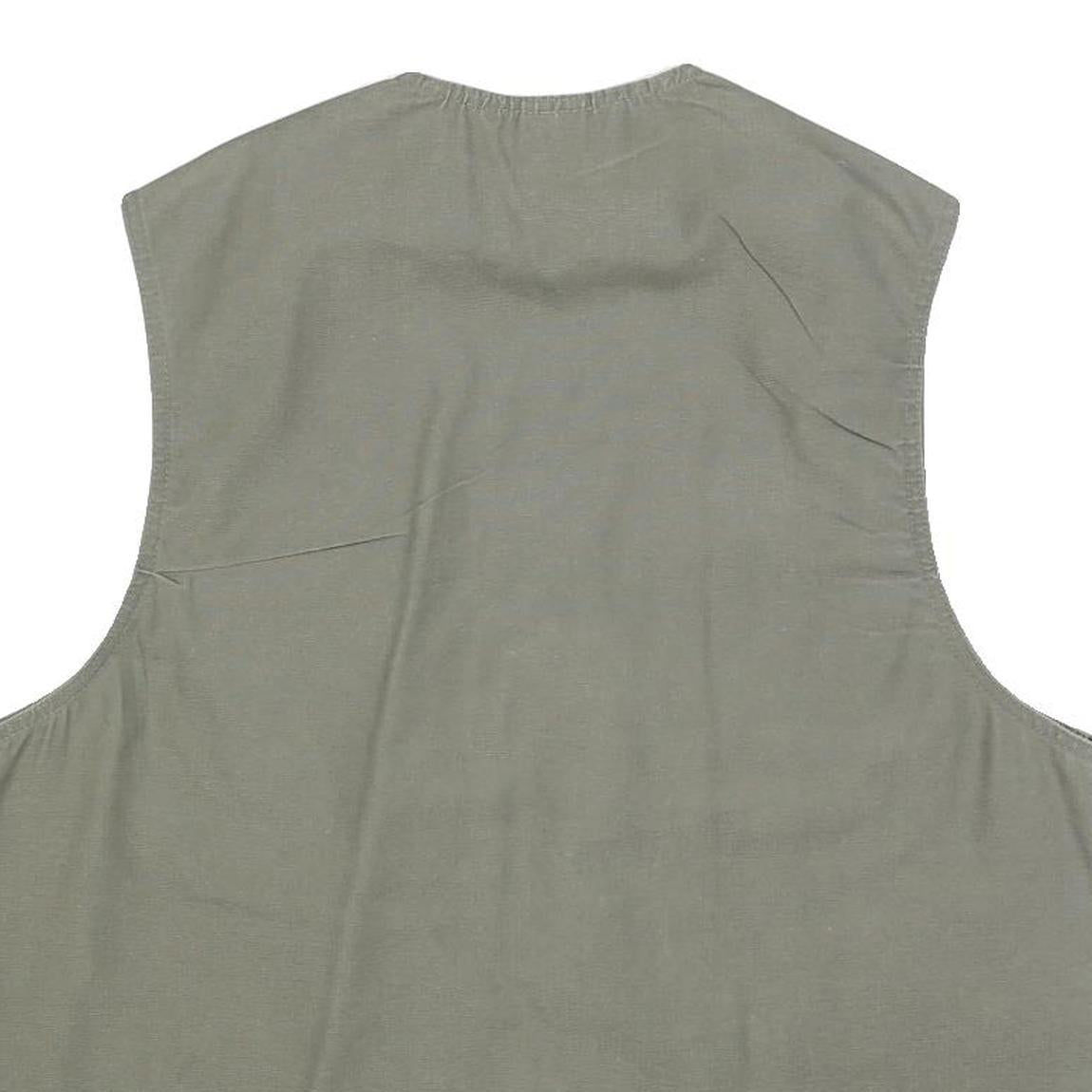 PRIMO & SECONDO Mens Green Cotton Blend Utility Jacket 2XL Zip Pockets Casual