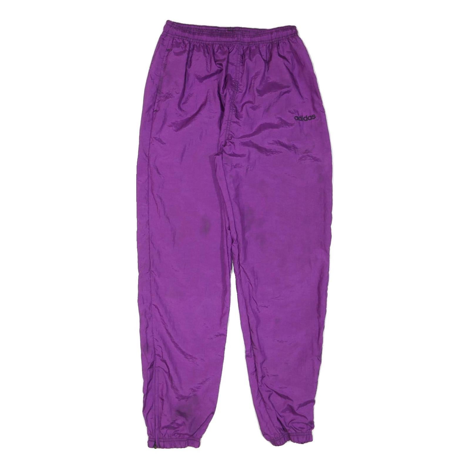 ADIDAS Womens Joggers Purple M W28 L30 Elasticated Waist Activewear Slim Fit