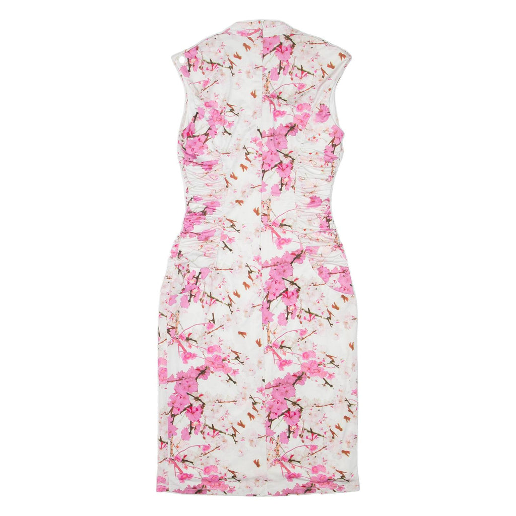 PHASE EIGHT Womens Bodycon Dress White Floral Sleeveless Midi S