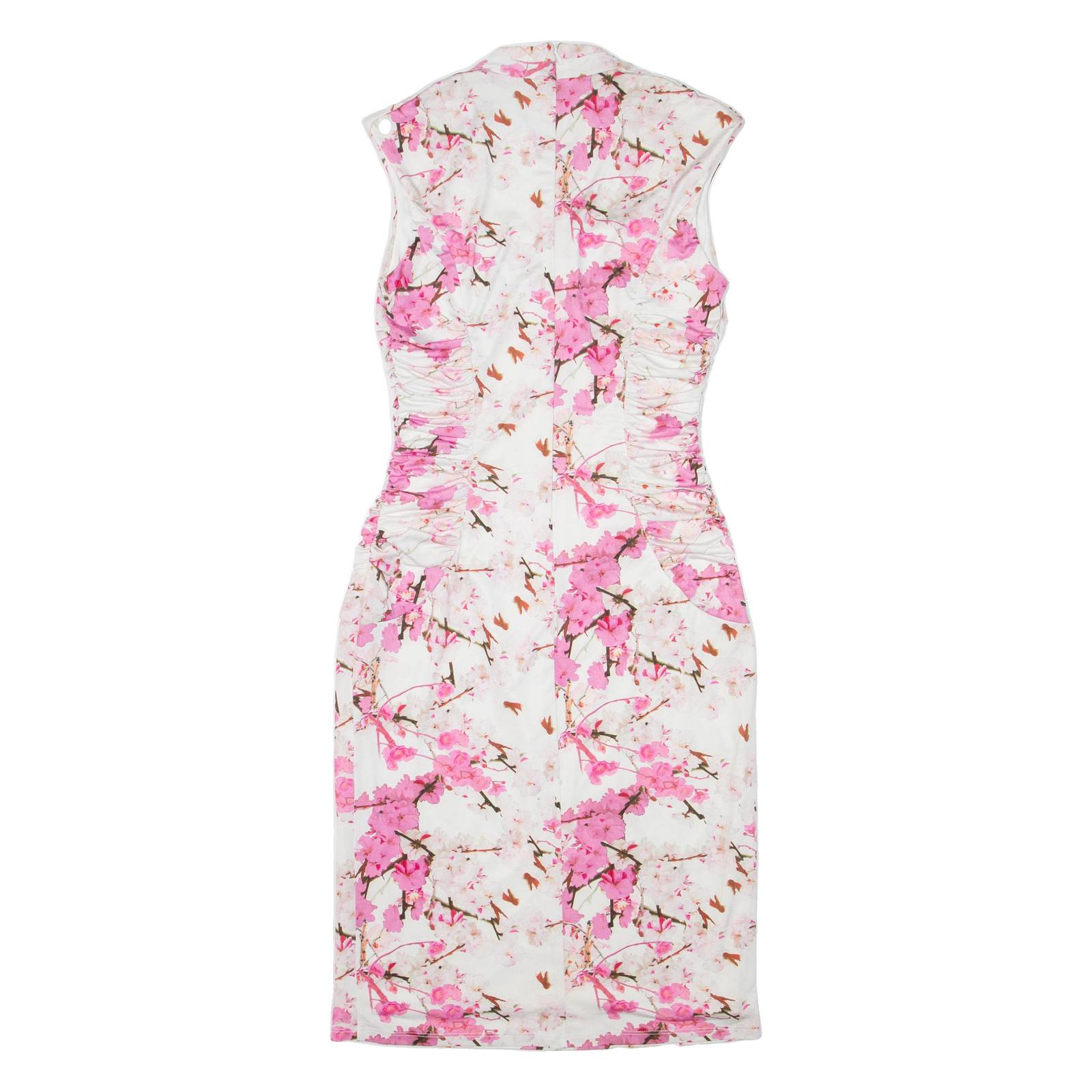 PHASE EIGHT Womens Bodycon Dress White Floral Sleeveless Midi S