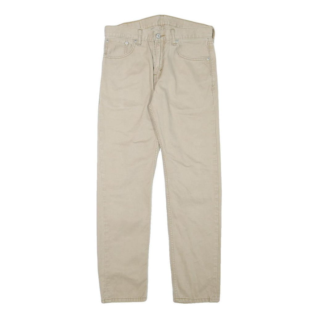 LEVI'S Mens Cotton Blend Beige Regular Fit Straight Leg Trousers W29 L28 Casual