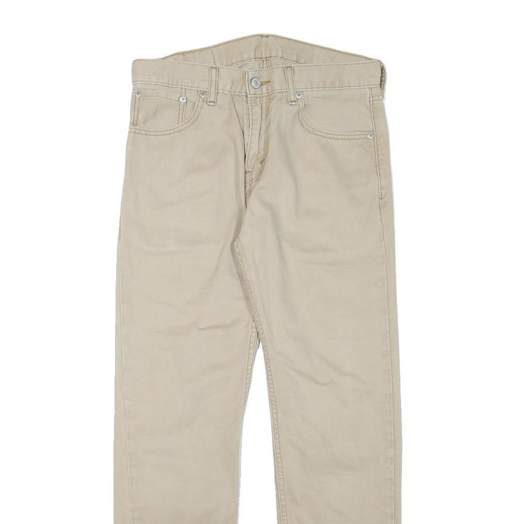 LEVI'S Mens Cotton Blend Beige Regular Fit Straight Leg Trousers W29 L28 Casual