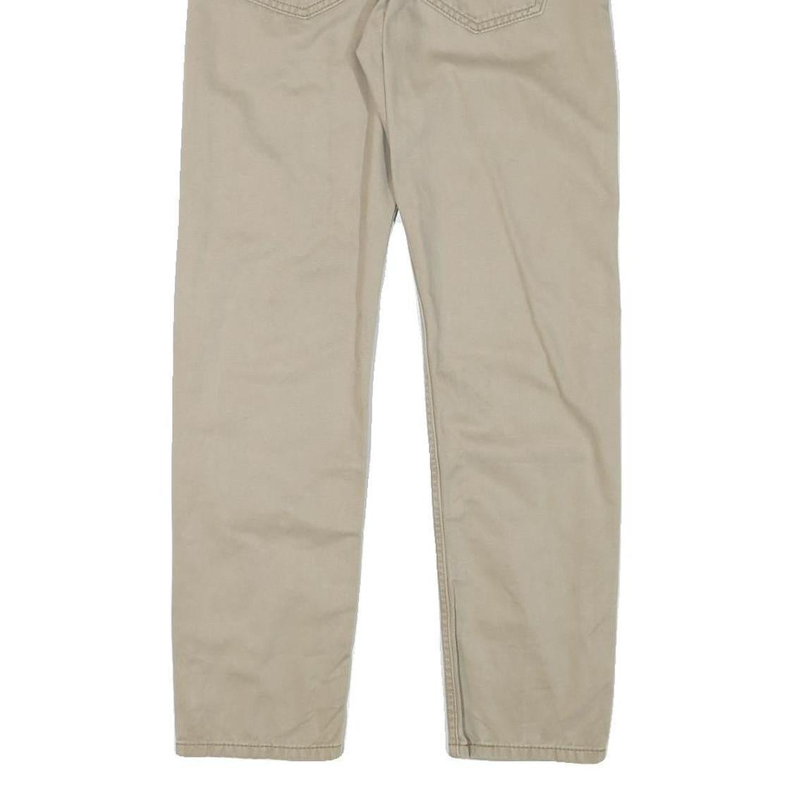 LEVI'S Mens Cotton Blend Beige Regular Fit Straight Leg Trousers W29 L28 Casual