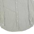 TOMMY HILFIGER Mens Green & White Checked Shirt L Classic Cotton Button Down