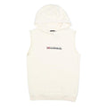 NAPAPIJRI Womens White Sleeveless Hoodie S Cotton Blend Casual Sleeveless Hooded