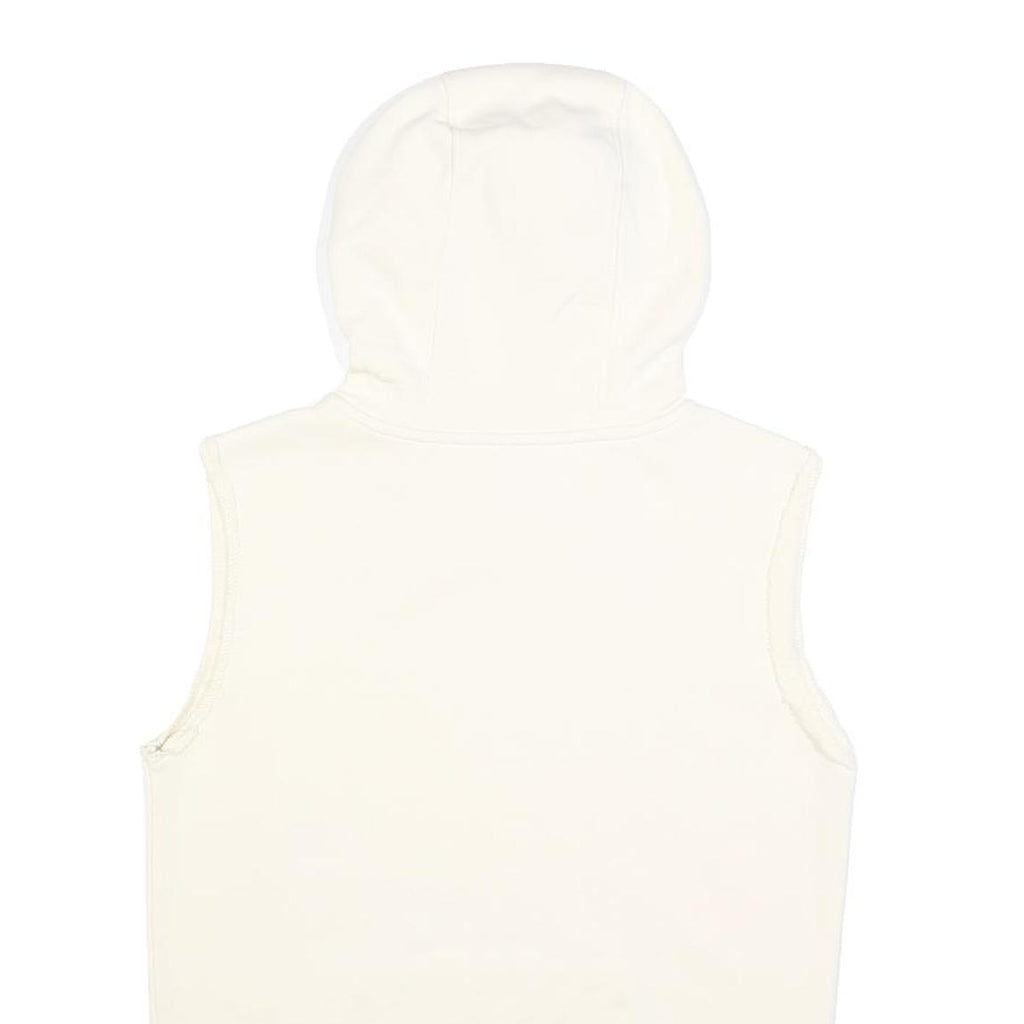 NAPAPIJRI Womens White Sleeveless Hoodie S Cotton Blend Casual Sleeveless Hooded