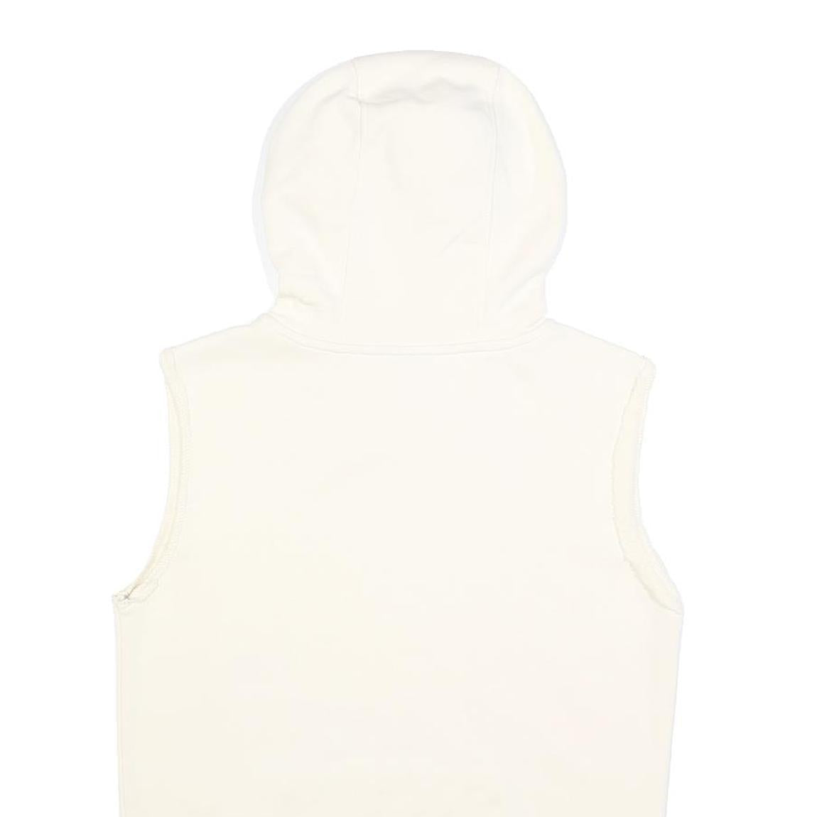 NAPAPIJRI Womens White Sleeveless Hoodie S Cotton Blend Casual Sleeveless Hooded