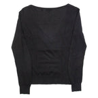 TED BAKER Womens Cardigan Black V-Neck Tight Knit S