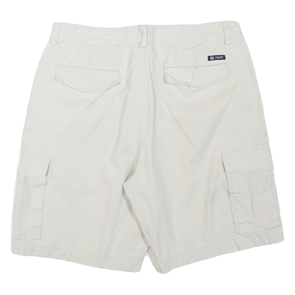 CHAPS Mens Shorts White Cargo Cotton Blend M W34 Casual Summer Wear