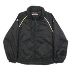 KAPPA Mens Black & Cream Lightweight Zip Jacket L Polyamide Sportswear Track