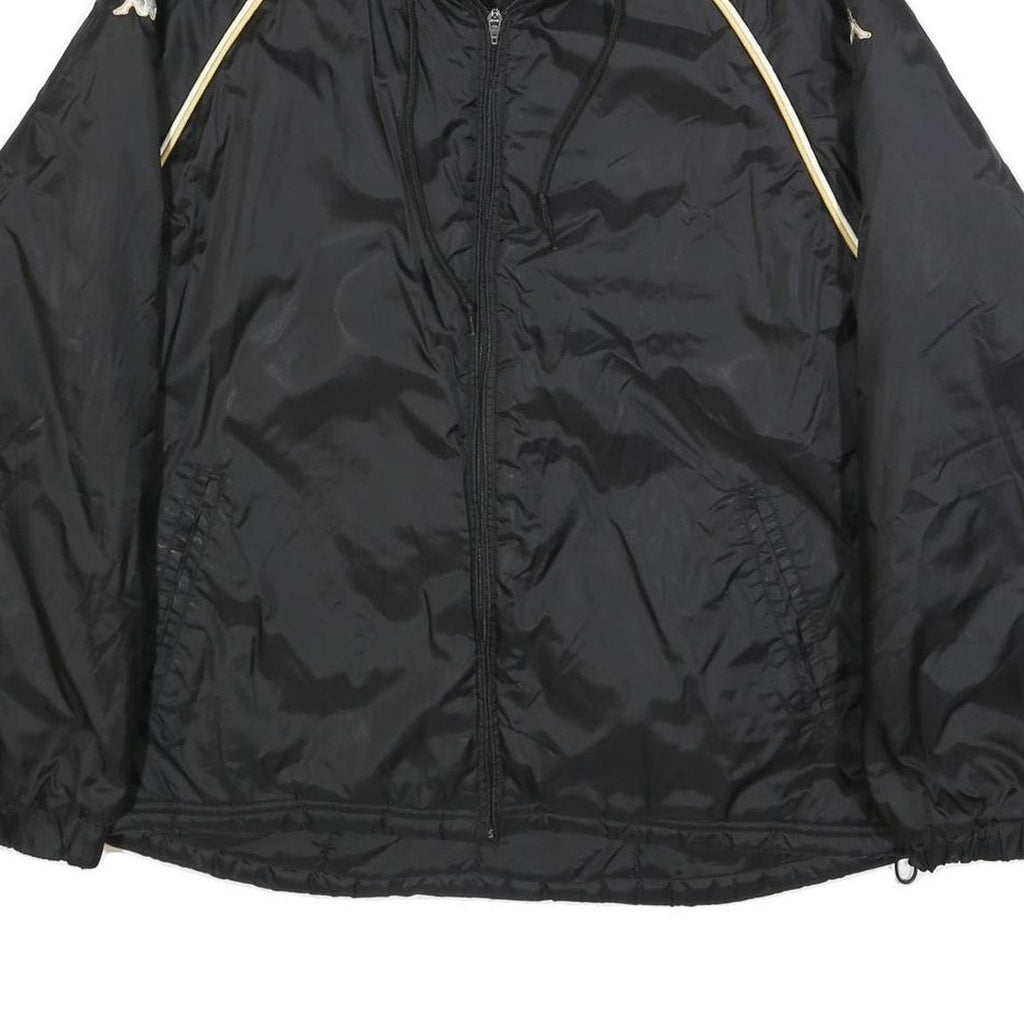 KAPPA Mens Black & Cream Lightweight Zip Jacket L Polyamide Sportswear Track