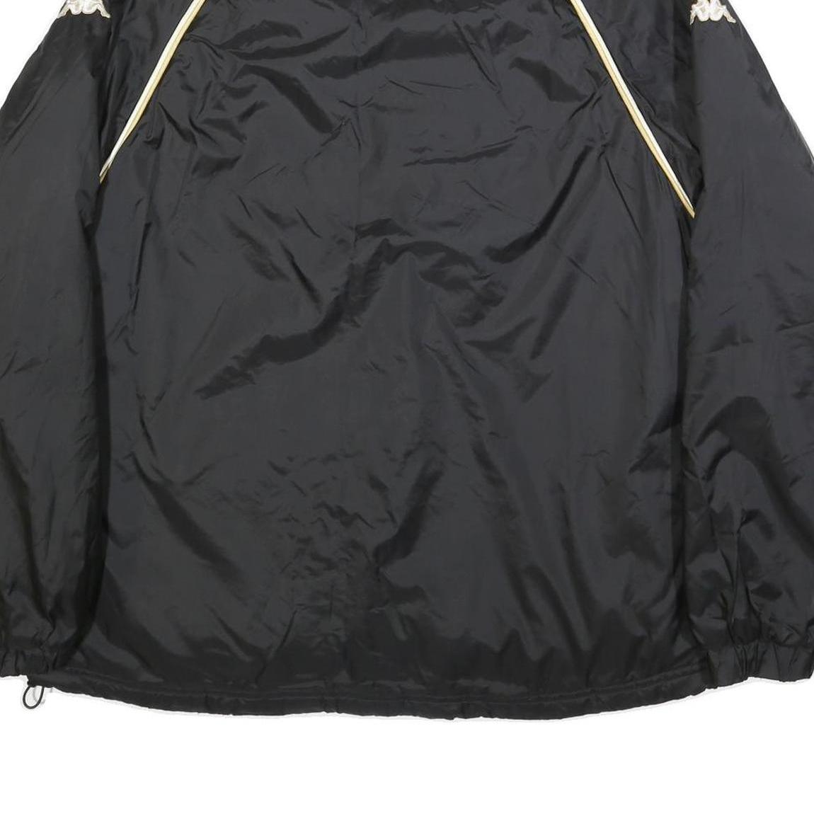 KAPPA Mens Black & Cream Lightweight Zip Jacket L Polyamide Sportswear Track