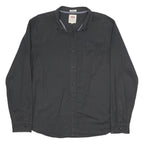 LEVI'S Mens Black Cotton Blend Shirt XL Casual Button Front Long Sleeve