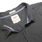 LEVI'S Mens Black Cotton Blend Shirt XL Casual Button Front Long Sleeve