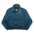 DESCENTE Mens Blue Polyester Blend Zip Jacket M Plain Outdoor Casual Warm