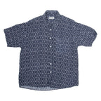 ROB CAMICIE Mens Shirt Blue Geometric XL