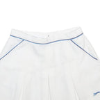 SLAZENGER Womens White & Blue Pleated Mini Polyester Skirt Size S Sports Tennis