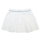 SLAZENGER Womens White & Blue Pleated Mini Polyester Skirt Size S Sports Tennis