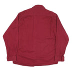 WRANGLER Mens Red Cotton Blend Shirt L Casual Button-Up Chest Pockets