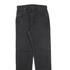 WRANGLER Womens Black Regular Fit Straight Denim Jeans W28 L30 Classic Cotton