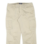 TOM TAILOR Mens Cotton Blend Beige Relaxed Cargo Trousers W36 L29 Casual Utility