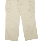 TOM TAILOR Mens Cotton Blend Beige Relaxed Cargo Trousers W36 L29 Casual Utility