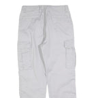 ARTIME Womens Cotton Blend Regular Cargo Trousers Light Grey W30 L28 Casual