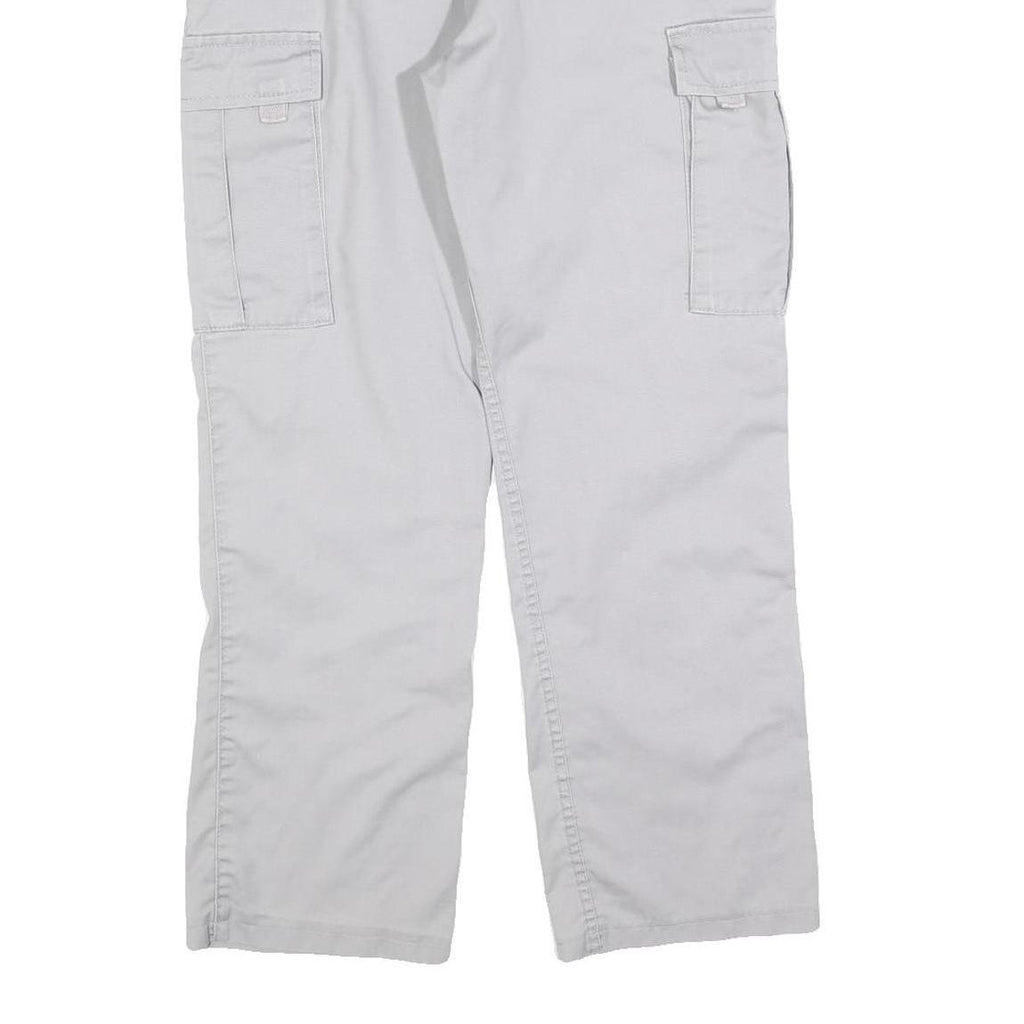 ARTIME Womens Cotton Blend Regular Cargo Trousers Light Grey W30 L28 Casual