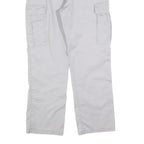 ARTIME Womens Cotton Blend Regular Cargo Trousers Light Grey W30 L28 Casual