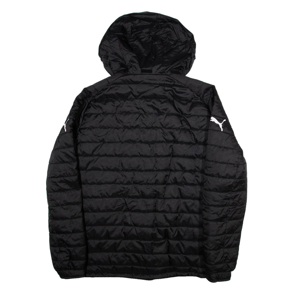PUMA Womens Puffer Coat Black Nylon Hooded M