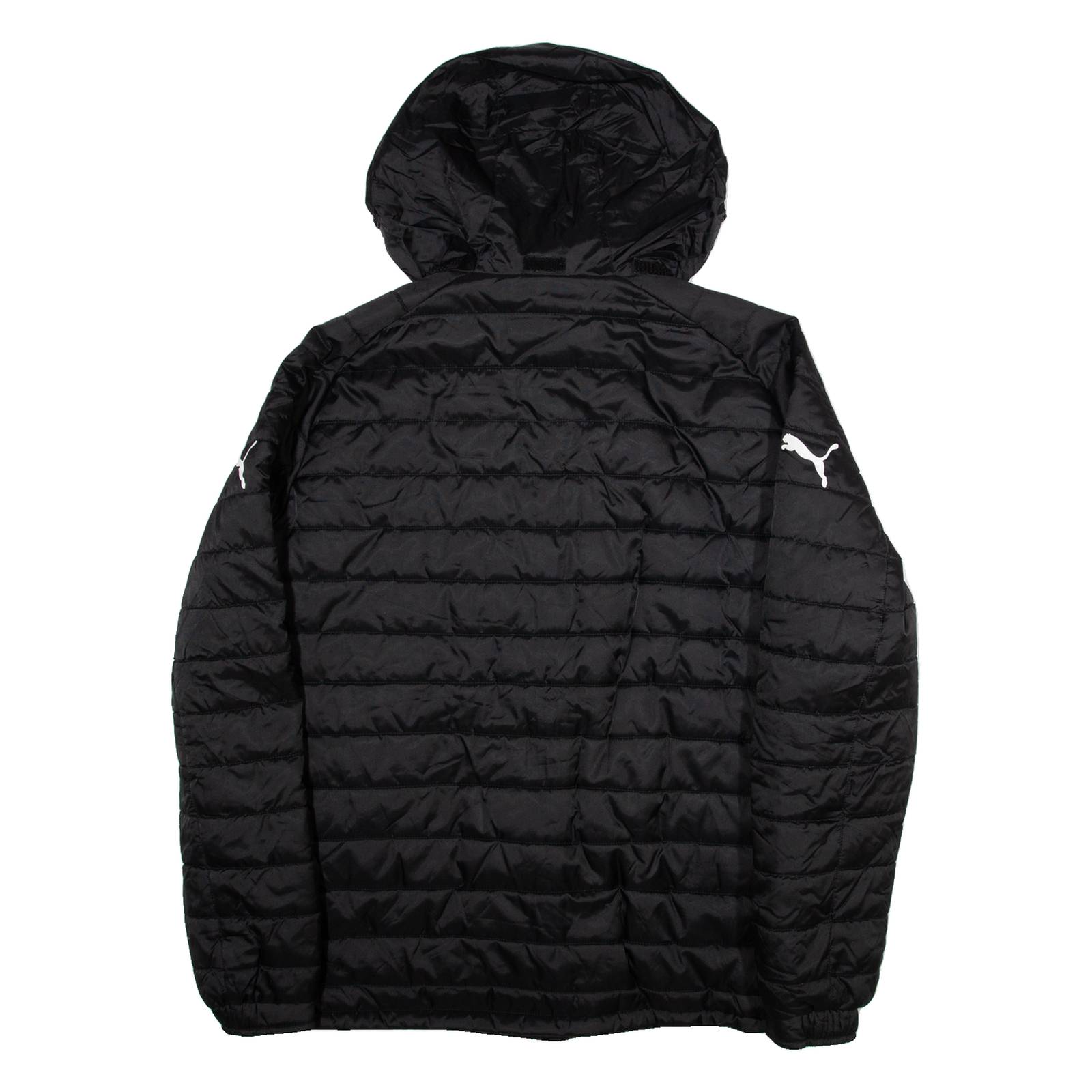 PUMA Womens Puffer Coat Black Nylon Hooded M