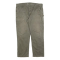 CARHARTT Mens Cotton Blend Grey Regular Straight Trousers W42 L32 Workwear