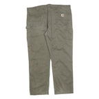 CARHARTT Mens Cotton Blend Grey Regular Straight Trousers W42 L32 Workwear
