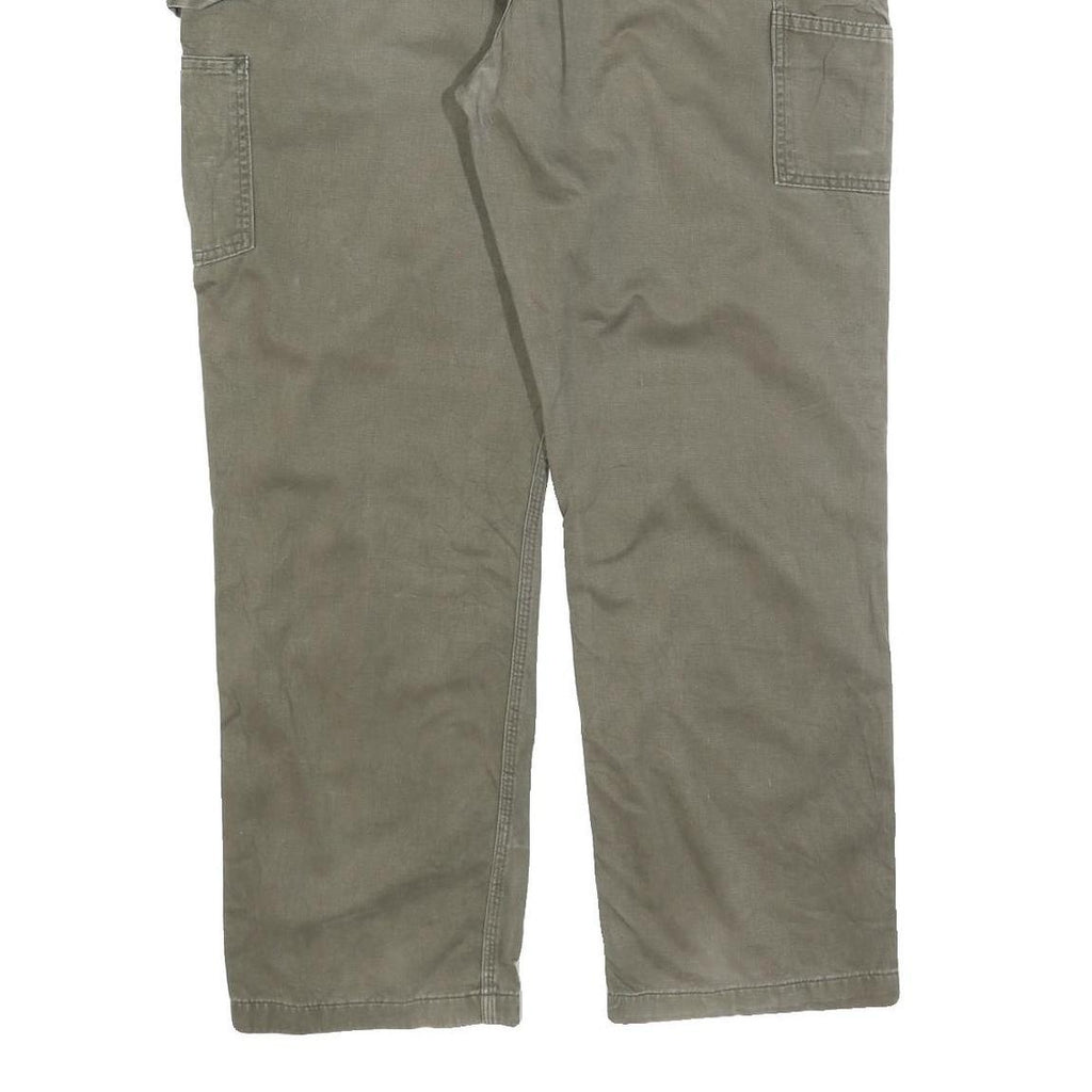CARHARTT Mens Cotton Blend Grey Regular Straight Trousers W42 L32 Workwear