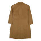 PAUL KEHL Womens Camel Cashmere Button Coat L Woven Classic Elegant Outerwear